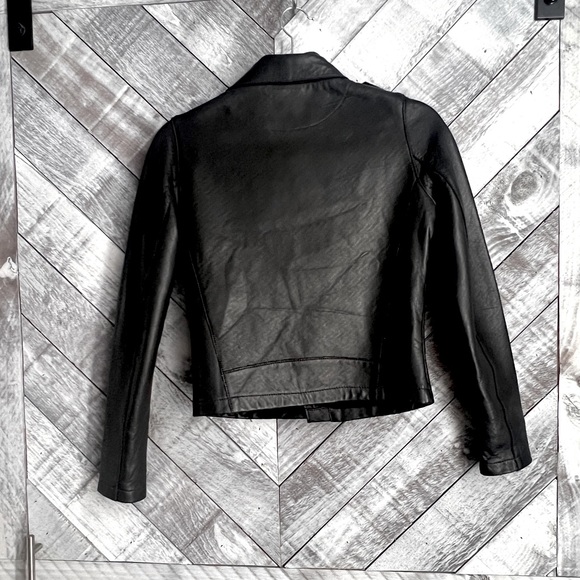 MAJE NWT Women’s Black Leather Jacket.Size 36 (4) - Picture 2 of 8
